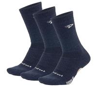 DEFEET | Woolie Boolie 6" Cycling Socks | For Biking, Running, & Everyday Adventures, Navy Blue (3-pack), Medium