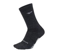 Defeet Woolie Boolie 6" Merino Wool Crew, Hiking, Cycling, Skiing Sock, Made in America, Charcoal, Medium