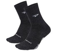 Defeet Woolie Boolie Merino Wool Socks for Men and Women,2 Pairs per Pack - 6IN Crew, Athletic, Thermal for Cold Weather, Winter Hiking, Running, Cycling, Cushion, Made in USA