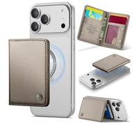 Defencase for Magsafe Wallet Magnetic Card Holder RFID Blocking, PU Leather Minimalist Phone Wallet for MagSafe Phones and Cases for iPhone 17/16/ 15/14/ 13/12/ Pro/Max/Plus/Air, Desert Titanium