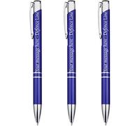 Defence Line 3 x Personalised Deep Engraved Custom Aluminium Limited Edition Pen | Design A Truly Unique Present | Laser Engraved - Royal Blue