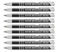 Defence Line 5 x Personalised Deep Engraved Custom Aluminium Limited Edition Pen | Design A Truly Unique Present | Laser Engraved - BLACK