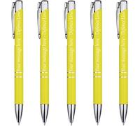 Defence Line 5 x Personalised Deep Engraved Custom Aluminium Limited Edition Pen | Design A Truly Unique Present | Laser Engraved - Yellow