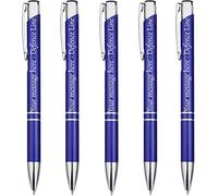 Defence Line 5 x Personalised Deep Engraved Custom Aluminium Limited Edition Pen | Design A Truly Unique Present | Laser Engraved - Royal Blue
