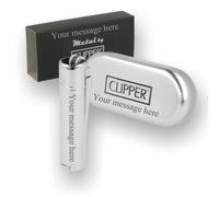 Defence Line Deep Laser Engraved Personalised Metal Clipper Lighter - Engraving Included - Perfect for Birthdays, Weddings, Valentines