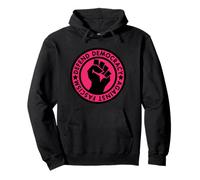 Defend Democracy Against Fascism - Clenched Fist (hot pink) Pullover Hoodie