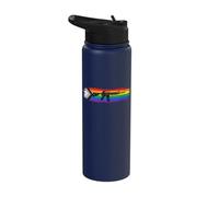 Defend Equality LGBTQ Pride | Rifle Silhouette - Grunge Stainless Steel Insulated Water Bottle