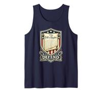 Defend The Bill of Rights Patriotic Shield Protest Tank Top