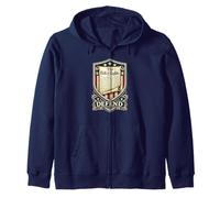 Defend The Bill of Rights Patriotic Shield Protest Zip Hoodie