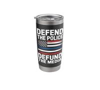 Defend The Police Defund The Media Stainless Steel Insulated Tumbler
