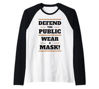 Defend The Public Wear A Mask Social Distance Hygiene Masks Raglan Baseball Tee