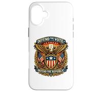 Defend the Vote Defend the Republic Eagle Crest Case for iPhone 16 Plus