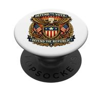 Defend the Vote Defend the Republic Eagle Crest PopSockets Adhesive PopGrip