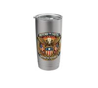 Defend The Vote Defend The Republic Eagle Crest Stainless Steel Insulated Tumbler