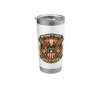 Defend The Vote Defend The Republic Eagle Crest Stainless Steel Insulated Tumbler