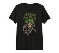 Defend The Wild Chimpanzee Conservation Wildlife Nature Premium T-Shirt