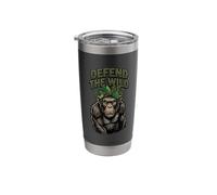 Defend The Wild Chimpanzee Conservation Wildlife Nature Stainless Steel Insulated Tumbler