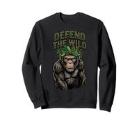 Defend The Wild Chimpanzee Conservation Wildlife Nature Sweatshirt