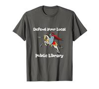 Defend Your Local Public Library Funny Armored Knight T-Shirt