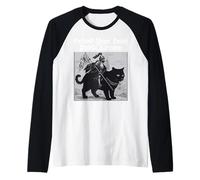 Defend Your Local Public Library Knight Cat Raglan Baseball Tee
