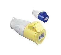 Defender 16A Coupler Plug/Socket Outlet 110V (Yellow)