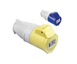 Defender 16A Coupler Plug/Socket Outlet 110V (Yellow)