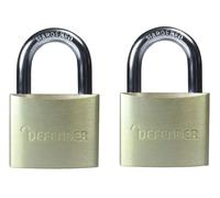 DEFENDER - Aluminium Padlock Keyed Alike Twin Pack 40mm