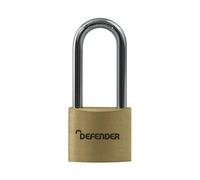Defender Brass Padlock Long Shackle 40Mm Keyed Alike DEFBP4LSKA