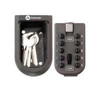 Defender Compact Key Safe - Mini Wall Mounted Outdoor Push Button Key Lock Box - Secure Key Storage with Fixings Included for Home, Office & Airbnb