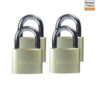 Defender DFAL4Q Aluminium Padlock Quad Pack 40Mm