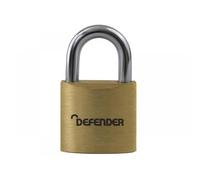 DEFENDER Brass Padlock Twin Pack 20mm DEFBP2T