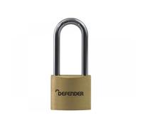 DEFENDER Brass Padlock Long Shackle 40mm Keyed Alike DEFBP4LSKA