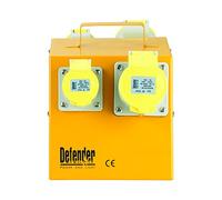 Defender E13108 110 V 4 Way Splitter Box - Yellow