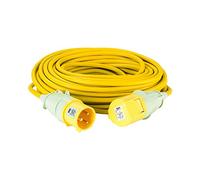 Defender Loose Cable Extension Leads 110v with Fitted Plug & Socket 32amp - 25m x 4.0mm