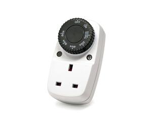 Defender EasyTurn Dusk to Dawn Timer Plug - Automatic Day Night Light Timer Switch - 240V 3-Pin UK Plug - Energy-Saving Programmable Controller for Electrical Home Appliances