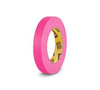 DEFENDER EXA-TAPE gaffer tape - fabric adhesive tape for masking, fastening, and marking, high adhesive strength, tearable by hand, neon look, matt, neon pink, 38 mm × 25 m