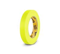 DEFENDER EXA-TAPE gaffer tape - fabric adhesive tape for masking, fastening, and marking, high adhesive strength, tearable by hand, neon look, matt, neon yellow, 38 mm × 25 m