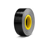 Defender EXA-TAPE gaffer tape - fabric adhesive tape for repairs, masking, handicrafts, and marking, easy to tear off, weatherproof, glossy black, 50 mm × 50 m