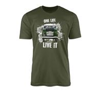 Defender Farmers Green Truck T-Shirt Top Tee - Rugged Off-Road 90 110 130 British Hybrid V8 4X4 Urban Rural Classic Automotive Evolution Suv Adventure Gift Present (Medium, Military Green)