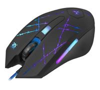 DEFENDER FORCED WIRED MOUSE GM-020L 800/1800/2400/3200 DPI 6P + PAD + GAME 52020