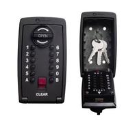 Defender Pro-TEC Key Safe - Police Preferred Specification - Wall Mounted Outdoor Key Lock Box - Push Button Combination Key Cabinet Waterproof Cover - Fits Up To 10 Keys - Police Accredited