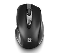 Defender Prime MB-053 Wireless Optical Mouse, Ergonomic Silent Click Office Mouse with PixArt Sensor & 6 Buttons (Black)