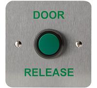 Defender Security DEF-0656-1 Raised Green Push to Exit Button, Door Release