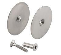 Defender Security U 10677 Steel Door Hole Cover Plate Stainless Steel Single Pack