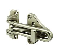 Defender Security U 11316 Swing Bar Door Guard with High Security Auxiliary Lock, Satin Nickel, 1 Pack