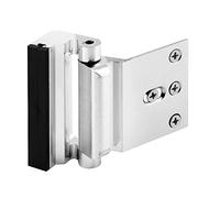 Defender Security U 11325 Door Reinforcement Lock - Add Extra, High Security to Your Home and Prevent Unauthorized Entry - 3” Stop, Aluminum Construction, Brushed Chrome (Single Pack)