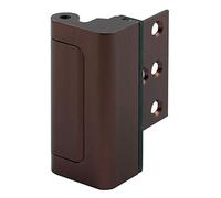 Defender Security U 11441 Door Reinforcement Lock - Add Extra, High Security to Your Home and Prevent Unauthorized Entry - 3” Stop, Aluminum Construction, Red Bronze (Single Pack)