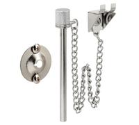 Defender Security U 9858 Sliding Patio Door, 3/16 in. x 2-5/8 in, Steel Pin and Retaining Ring, Chrome Plated Finish