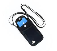 DefenderShield EMF and 5G Radiation Protection Cell Phone Crossbody Pouch with Straps - Lightweight Large Pouch, Fits Most Smartphones and Electronics 7.5 x 4 in (Black)