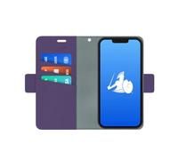 DefenderShield EMF Protection & 5G Anti Radiation iPhone 13 Pro Case - RFID Blocking EMF Shield Detachable Wallet Case Purple